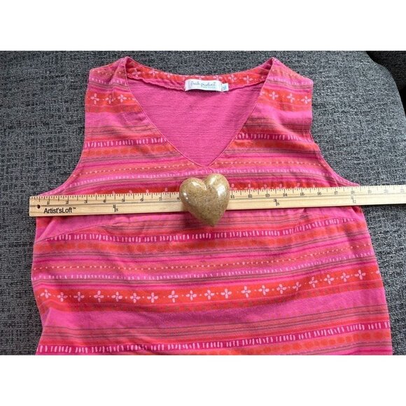 Fresh Produce Pink & Red Sleeveless Maxi Dress With V-Neck & Side Slits - Size M - Picture 7 of 9